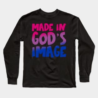 "Made in God's image" - Christians for Justice (bisexual pride flag) Long Sleeve T-Shirt